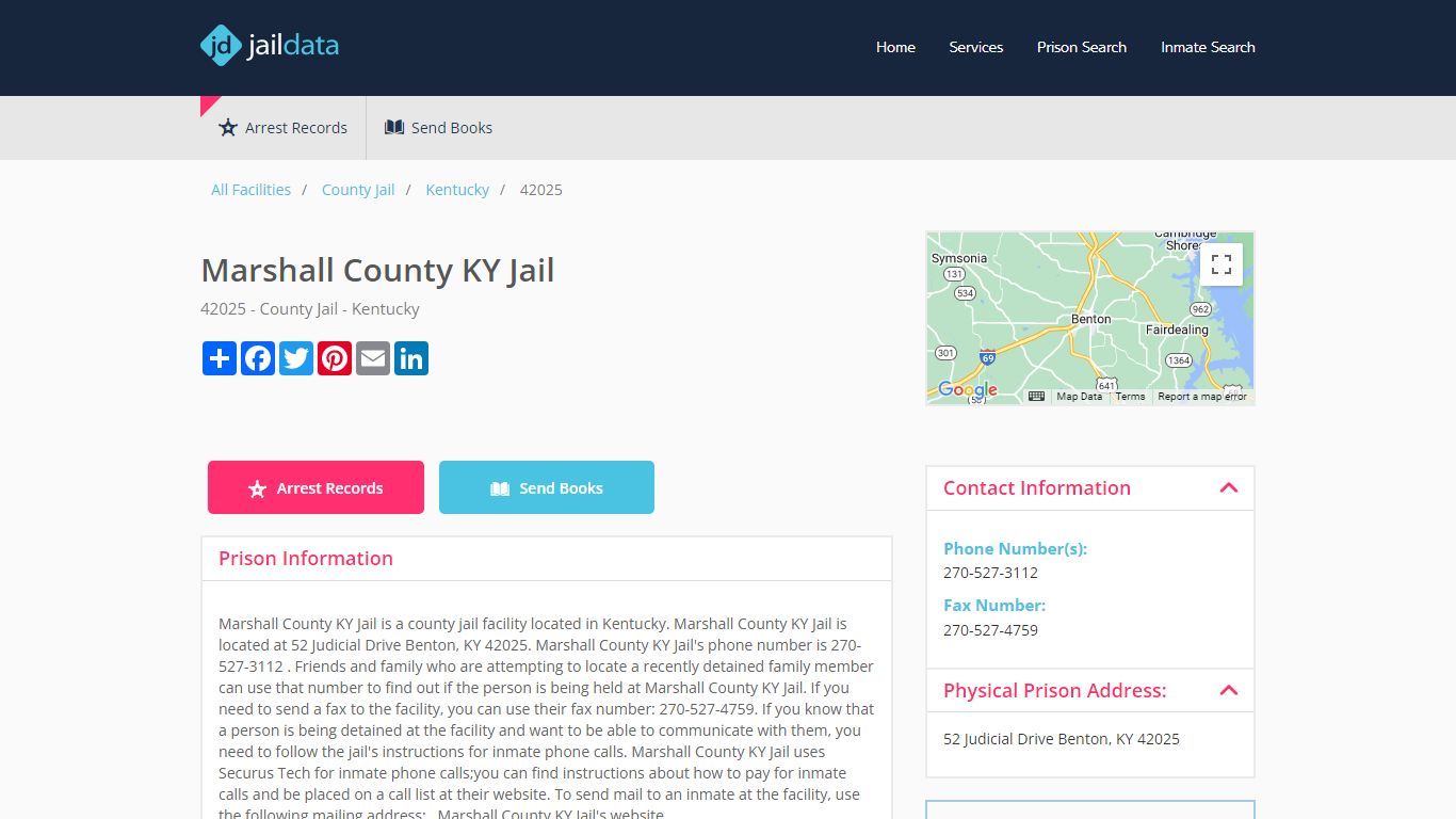 Marshall County KY Jail Inmate Search and Prisoner Info - Kentucky, KY